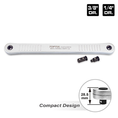 Удлинитель трещотки для труднодоступных мест с адаптерами 1/4, 3/8" L=340 мм TOPTUL CAPA0812 Удлинитель трещотки для труднодоступных мест с адаптерами 1/4, 3/8" L=340 мм TOPTUL CAPA0812